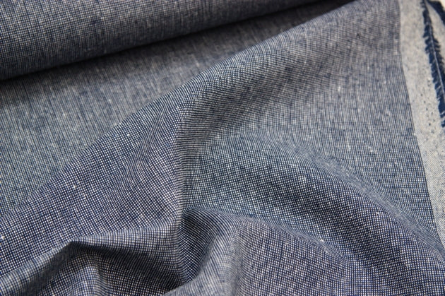 Essex Linen Mix Homespun - Navy