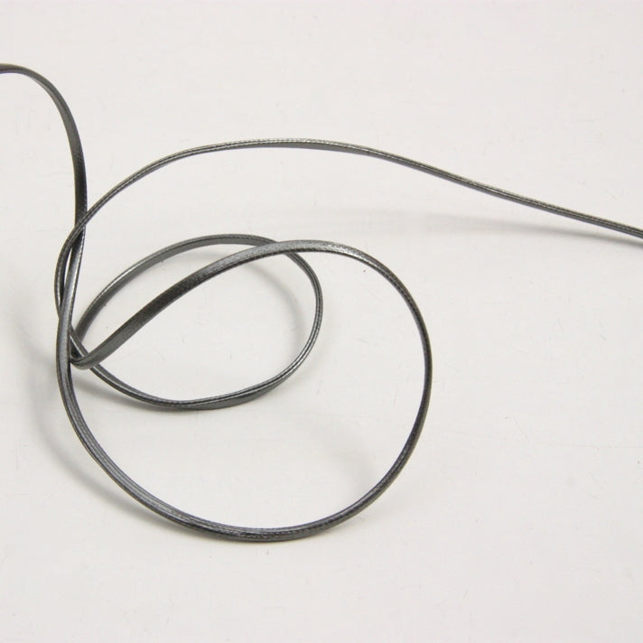 Faux Leather Cord - Gunmetal 3mm