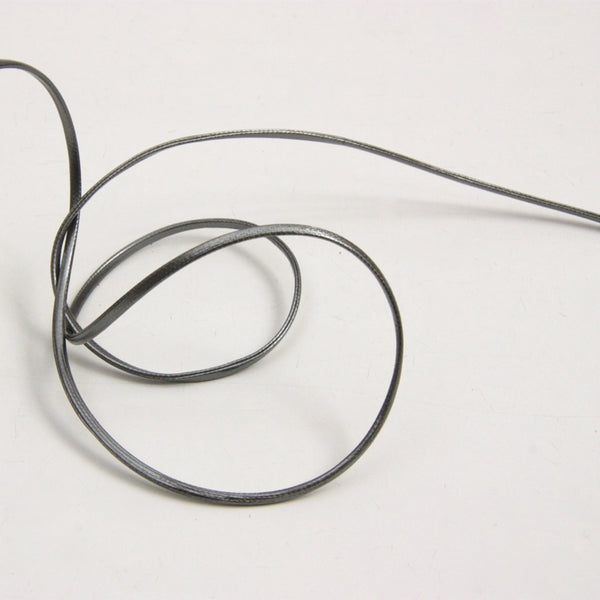Faux Leather Cord - Gunmetal 3mm