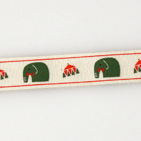 Yeon Lee Yeon's Zoo Printed Cotton Ribbon - Elephant | Ribbons and ...