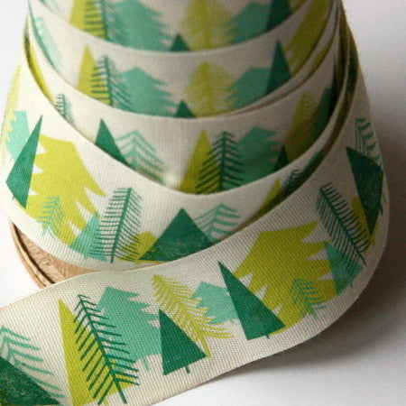 Alice Pattullo Christmas Trees Ribbon - By The Metre