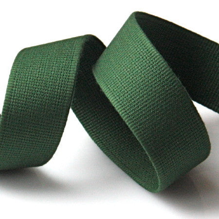 Cotton Strap Webbing 30mm - Dark Green