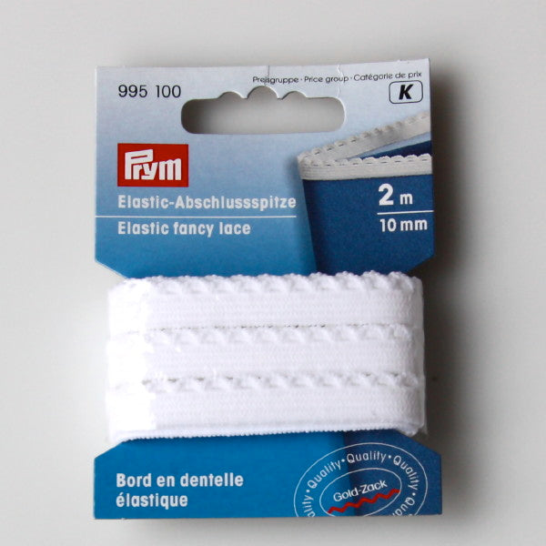 Prym 995100 - Fancy Lace Elastic - White