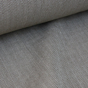 Organic Cotton Herringbone - Brown