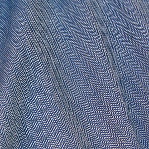 Organic Cotton Herringbone - Navy