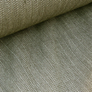 Organic Cotton Herringbone - Olive