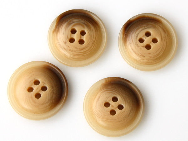 Mock Horn Button 30mm - Beige