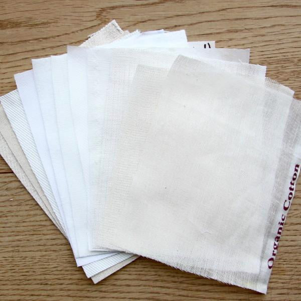 Organic Cotton - White and Neutral Wovens - Swatches
