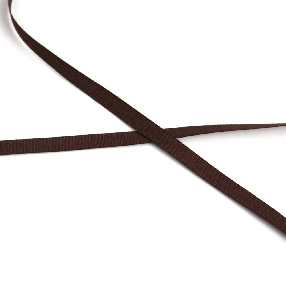 Coloured Cotton Tape - Chocolate 7mm