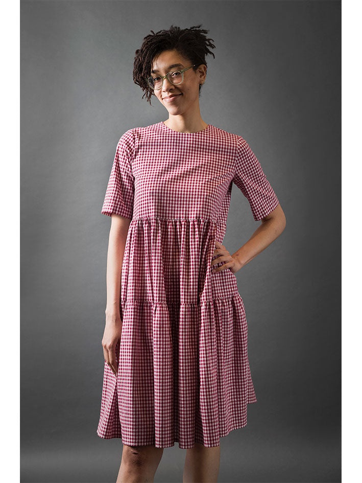 Wide Cotton Gingham - Bright Pink/White 2mm