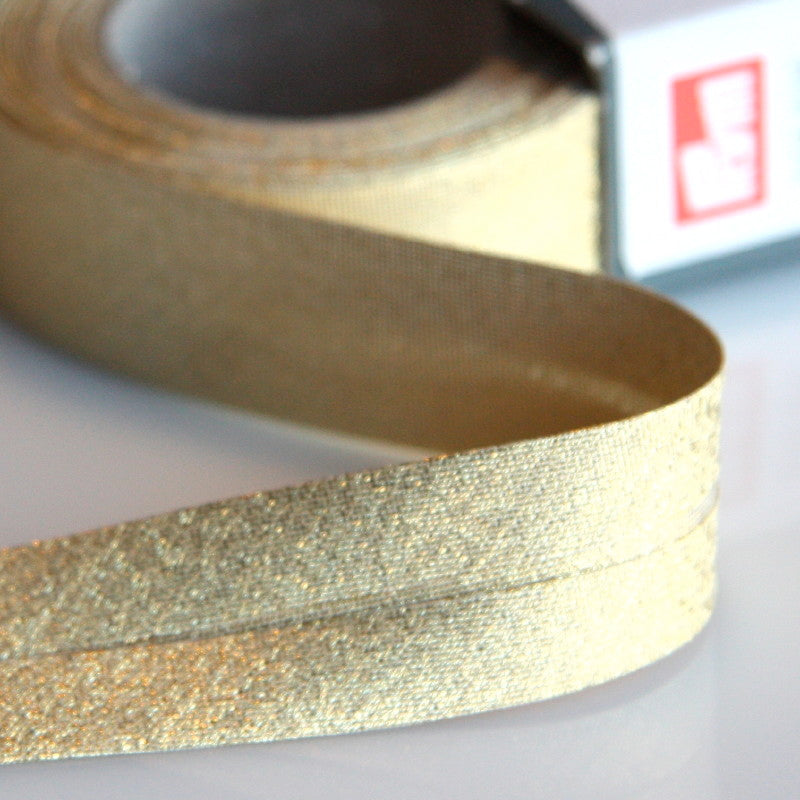 Prym Lurex Bias Binding - Gold Metallic
