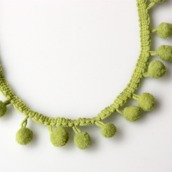 Pom Pom Edging 12mm - Dusty Green