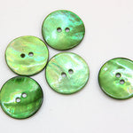 Coloured Shell Buttons - Green