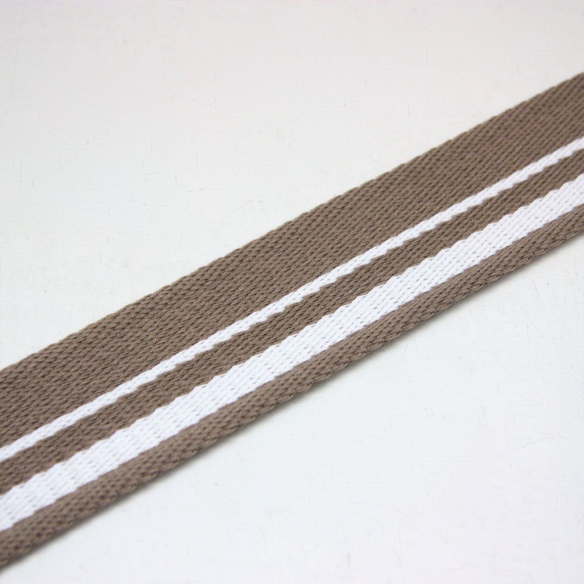 Striped Webbing 50mm - Grey/White