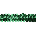 Stretch Sequin Trim - 20mm Emerald