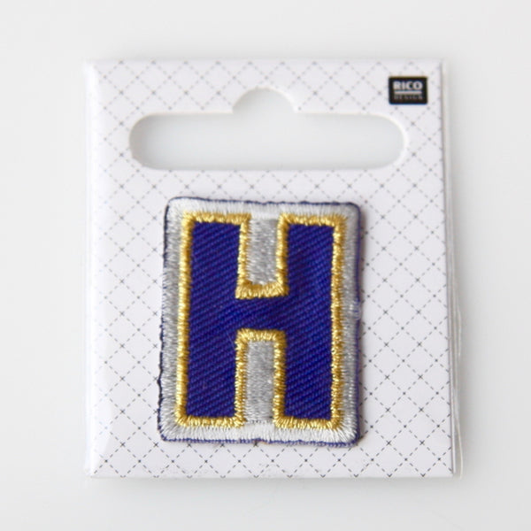 Iron-On Alphabet Patch - H