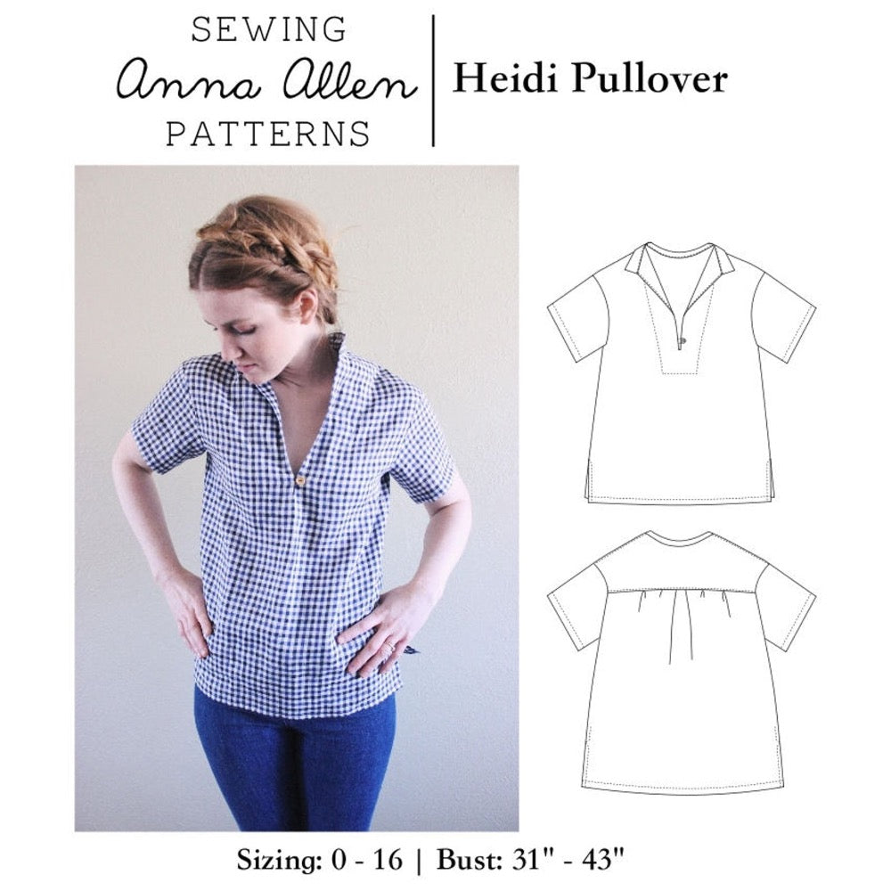Anna Allen Clothing - Heidi Pullover Top - PDF Pattern