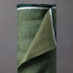 green colour herringbone weave linen on a roll