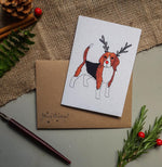 Festive Pups - Beagle Christmas Card