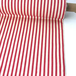 Cotton Ticking - Natural and Red