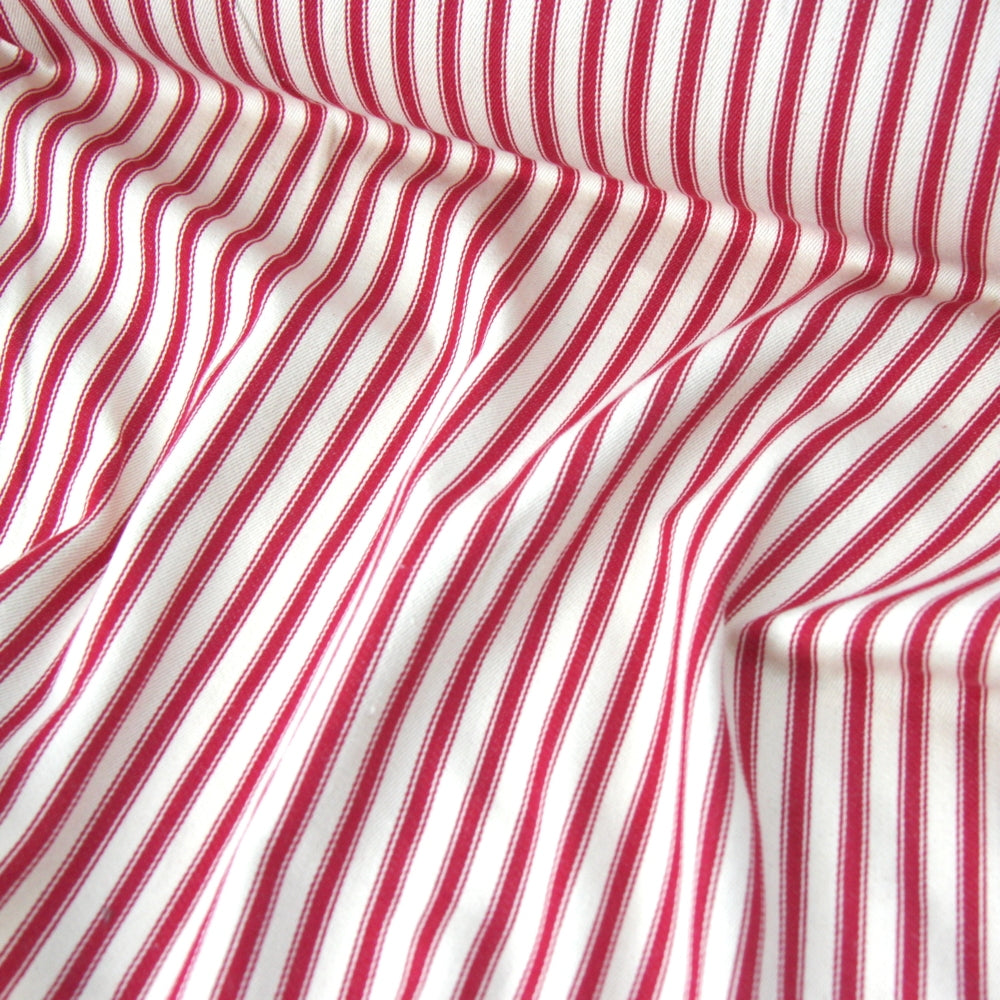 Cotton Ticking - Natural and Red
