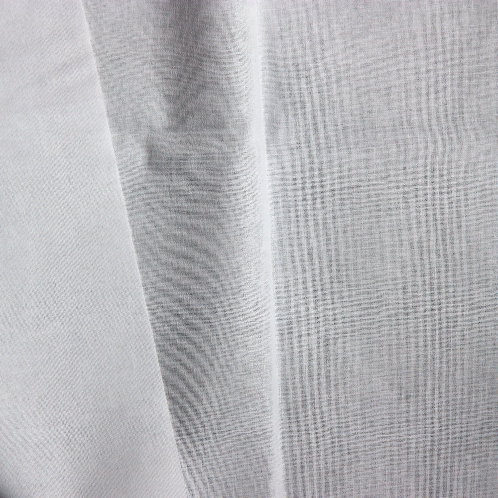 white medium weight cotton fusible interfacing fabric