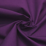 plain wide crisp cotton fabric in imperial purple