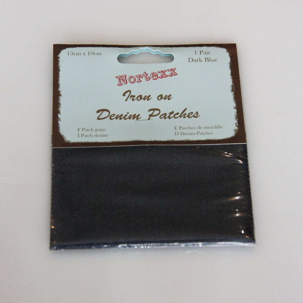 Iron-on Denim Mending Patch - Dark Blue