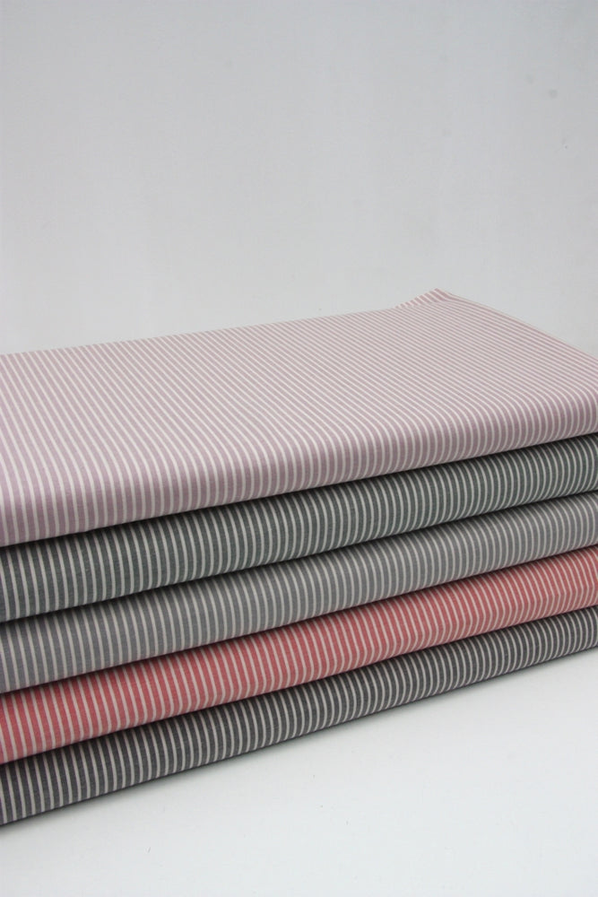 Japanese Cotton Shirting - Pin Stripe Lilac