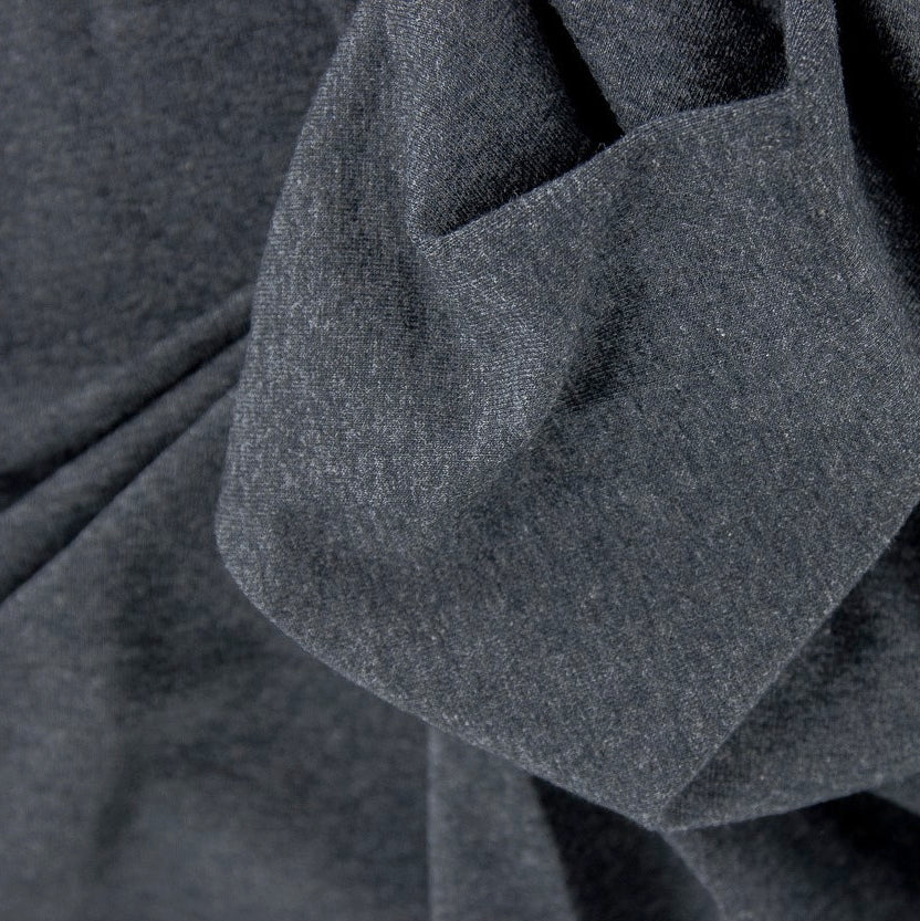 Organic Cotton Fleece - Anthracite Marl