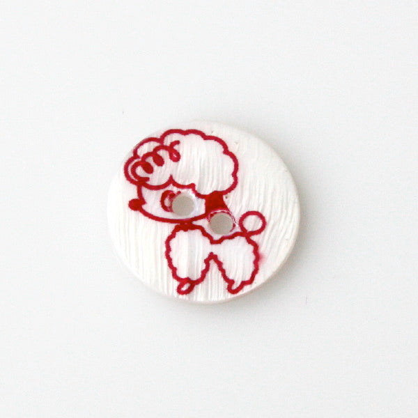 JoJo Printed Shell Button - Poodle