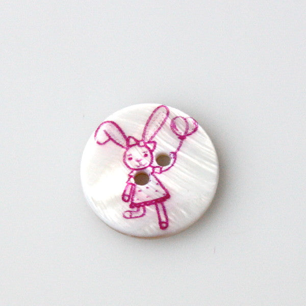 JoJo Printed Shell Button - Bunny