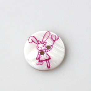 JoJo Printed Shell Button - Bunny