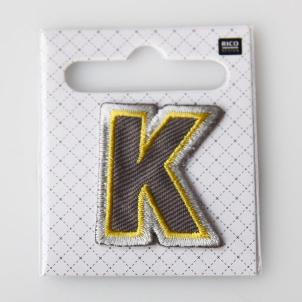 Iron-On Alphabet Patch - K