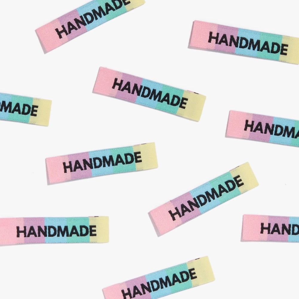 Labels by KATM - "RAINBOW HANDMADE" - 10 Pack