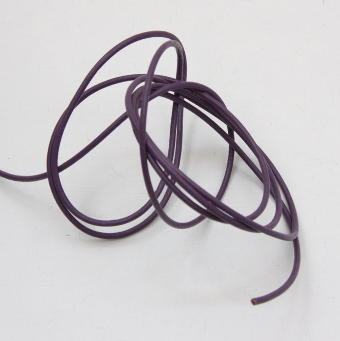 Round Leather Cord 2mm - Purple