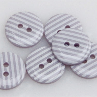 Striped Polyester Buttons - Lilac
