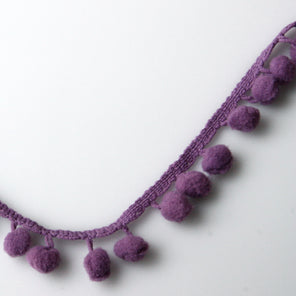 Pom Pom Edging 12mm - Purple