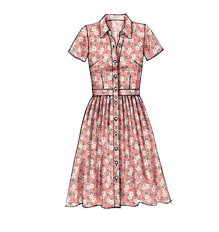 McCall's Women's Sewing Pattern M6696 - Classic Shirt Dress & Slip | Adult  Dressmaking | Ray Stitch