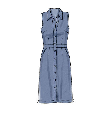 McCall's 6696 - Classic Shirt Dress & Slip