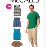 McCall's Men's 6973 - Tank Top, Henley Tee & Shorts
