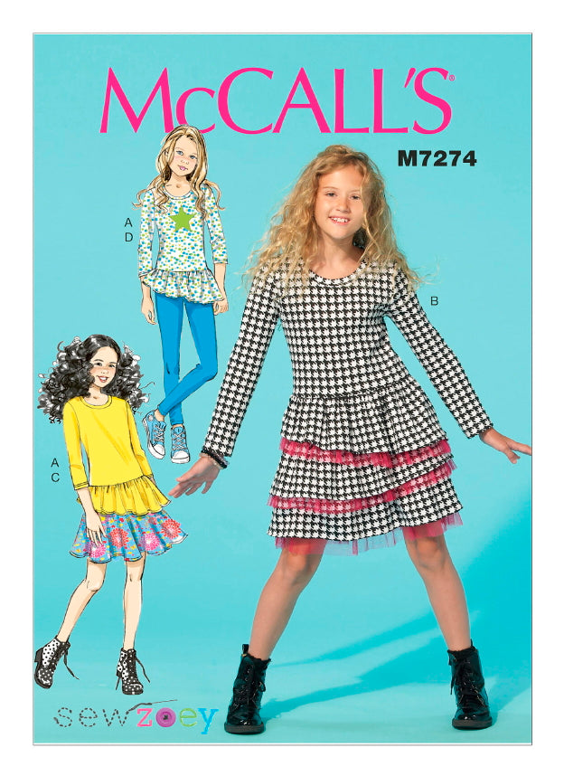 McCall's Girl's 7274 - Sew Zoey Ruffle Separates
