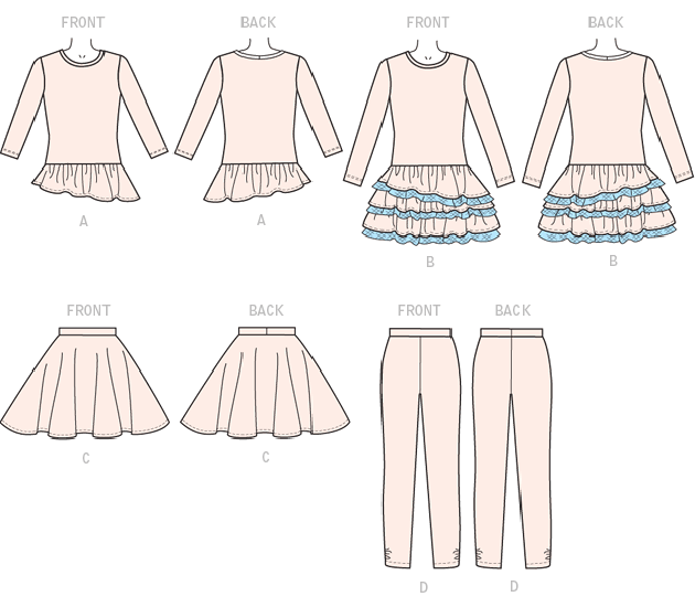 McCall's Girl's 7274 - Sew Zoey Ruffle Separates