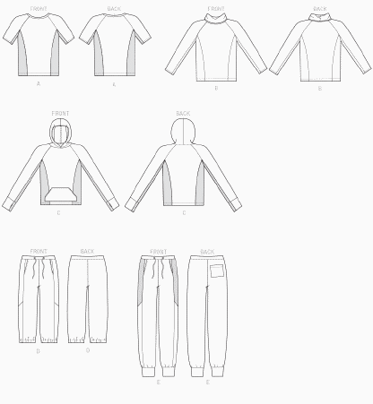 McCall's Men's 7486 - Hoodie, T-shirts & Sweatpants