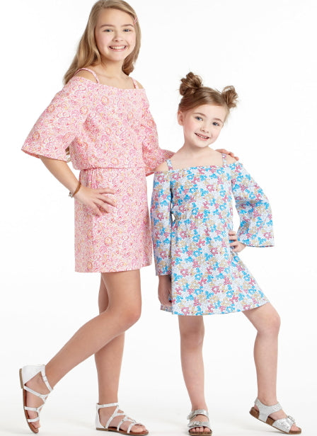 McCall's Girl's 7590 - Off-The-Shoulder Tops & Dress