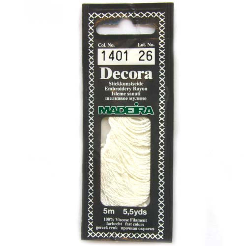 Decora Hand Embroidery Thread - White 1401