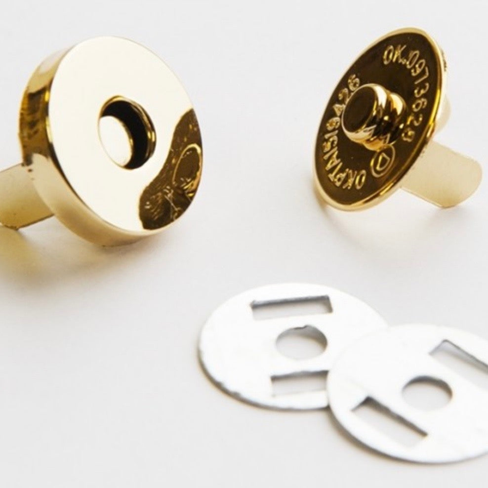 Magnetic Bag Clasp 13mm - Gold