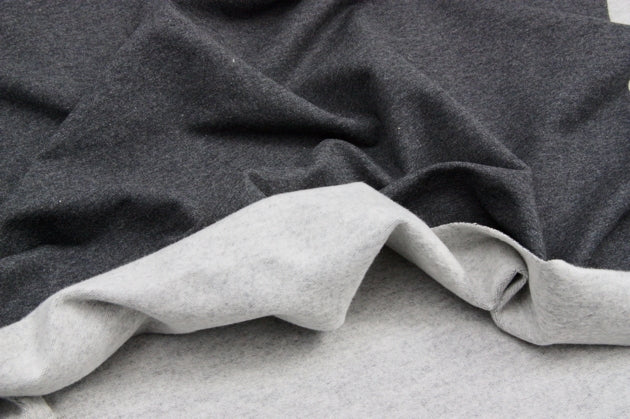 Organic Cotton Fleece - Anthracite Marl