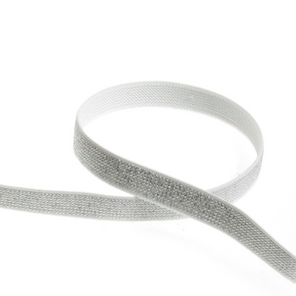 Lurex Elastic 12mm - White/Silver