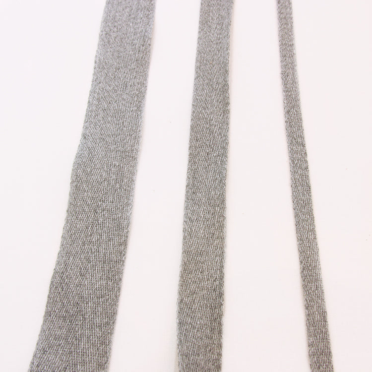 Cotton Herringbone Tape - 003 Mid Grey